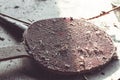 Old and dirty abandoned table tennis racket Royalty Free Stock Photo