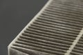 Old dirty automotive cabin air filter isolated on black background Royalty Free Stock Photo