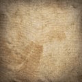 Old dirty brown creasy square burlap texture Royalty Free Stock Photo