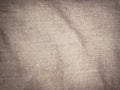 Old dirty brown horizontal creasy burlap texture Royalty Free Stock Photo