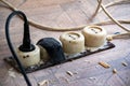 Old dirty extension cord Royalty Free Stock Photo