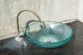 glass bowl hand wash basin Royalty Free Stock Photo