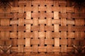 Old dirty grunge bamboo weave background from handmade crafts