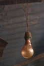 old dirty incandescent light bulb