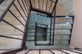 Old and dirty iron staircase