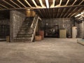 Old Dirty Musty Basement Background Royalty Free Stock Photo