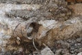 old dirty pipe conctruction site Royalty Free Stock Photo
