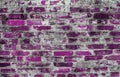 Old dirty purple brick wall surface