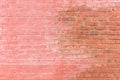 Old dirty red-brown brick worn wall weathered background texture Royalty Free Stock Photo