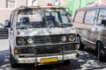 Old dirty rusted van car, Bo-Kaap district, Cape Town