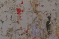 Old dirty tattered paper bulletin board color texture background Royalty Free Stock Photo