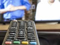 Old and dirty tv remote control Royalty Free Stock Photo