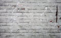 Old dirty white brick wall texture Royalty Free Stock Photo