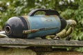 An old, discarded Raketa vacuum cleaner Royalty Free Stock Photo