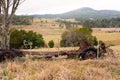 A Rusting Old Truck Chassis In A Country Paddock Royalty Free Stock Photo