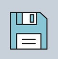 Old diskette icon Royalty Free Stock Photo
