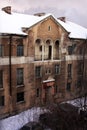 Old distressed building in industrial town Lupeni