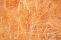 Old Distressed Scratched Chipped Ochre Terracotta Rusty Background with Grungy Texture Wall. Stained Cement or Stone Surface Royalty Free Stock Photo