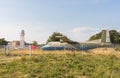 An old and disused airplane in the former Berlin Tempelhof Airport, Germany.