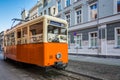 Old disused antique tram in Bydgoszcz