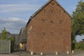 Old disused barn made of red bricks Royalty Free Stock Photo
