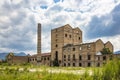 An old disused factory, abandoned and in ruins