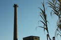 Old disused factory with chimney