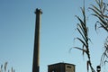 Old disused factory with chimney
