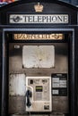 Old disused London telephone booth