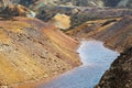 Old disused open cast copper mine Royalty Free Stock Photo