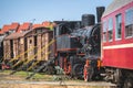 Old disused coal steam locomotive Royalty Free Stock Photo