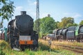 Old disused coal steam locomotive Royalty Free Stock Photo