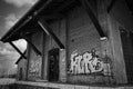 Old disused train station. Magical atmosphere Royalty Free Stock Photo