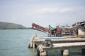 Old dock in chanthaburi,thailand Royalty Free Stock Photo