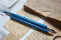 Old documents and writing instruments