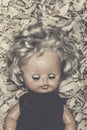 old doll with eyes closed Royalty Free Stock Photo