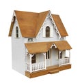 Old doll house isolated. Royalty Free Stock Photo