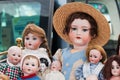 Old dolls at flea Market