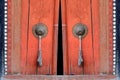 Old door at Buddhist monastry Royalty Free Stock Photo