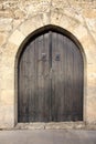 Old door in city of Paralimni Royalty Free Stock Photo