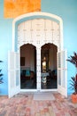 Old door at colonial house