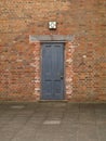 Old Door in the courtyard at Rufford abbey nottingham near sherwood forest UK