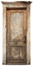 Panorama Realistic Old Damaged Door With Aged Frame