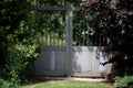 Old door in a french gardern near Paris