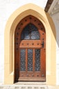 Old door inside the Neuchatel Castle, Switzerland