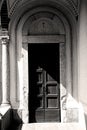 old door in italy old ancian wood and traditional texture Royalty Free Stock Photo