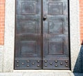 old door in italy old ancian wood and traditional texture Royalty Free Stock Photo