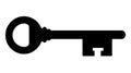 Old door key vector icon illustration isolated on white background Royalty Free Stock Photo