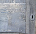 Old door with keyhole Royalty Free Stock Photo