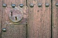 Old door with keyhole